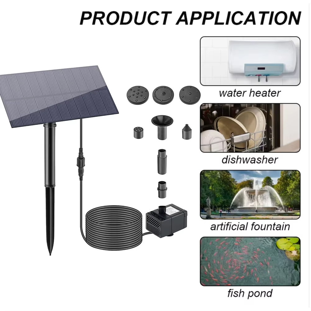 Solar Pool Pump Kit - Mini 5W 5V zonnefonteinpompset met zonnepaneel,
