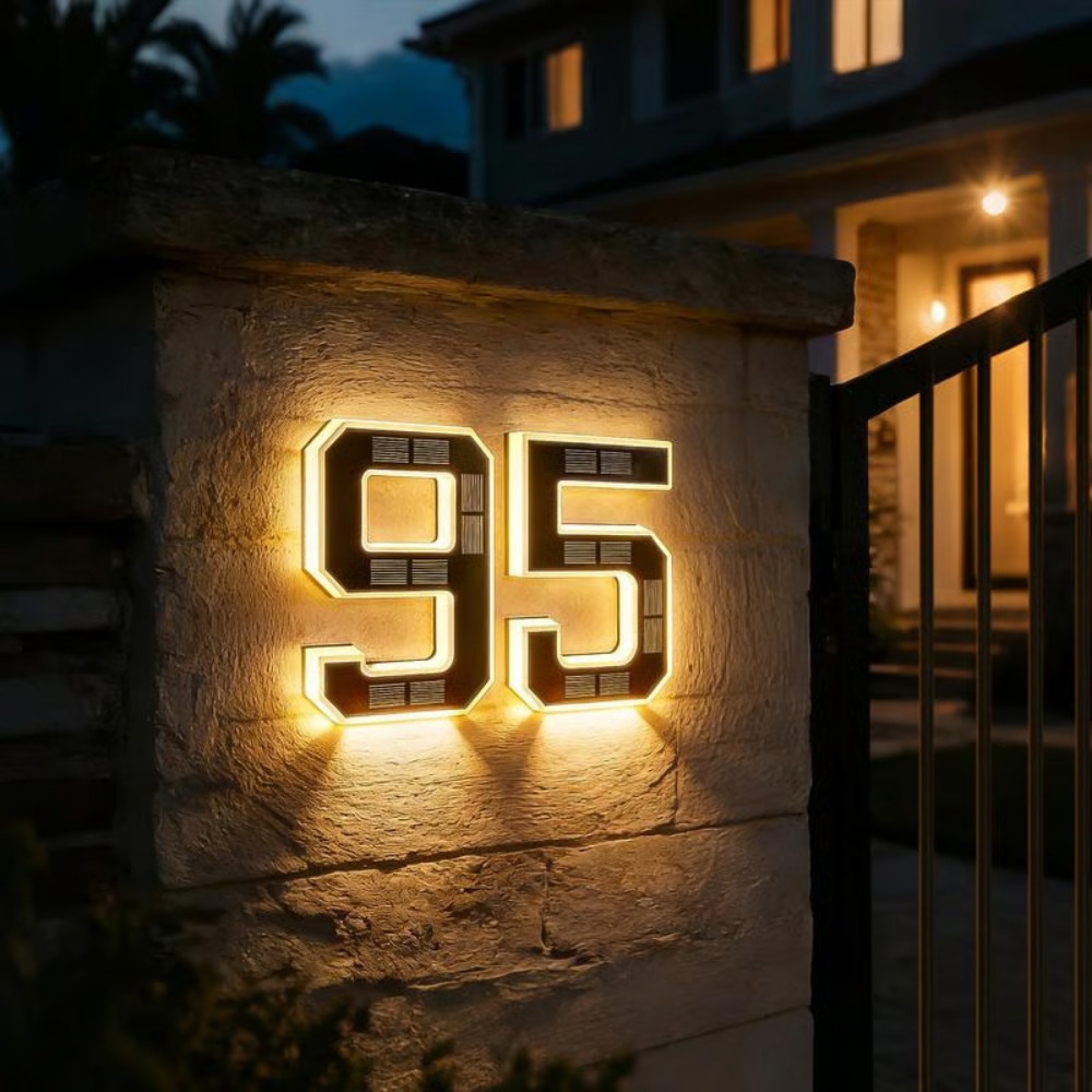 Waterproof Junction Box Solar - Nieuw zonne-adresbord LED-huisnummerlicht Waterdicht verlicht deurnummerbord