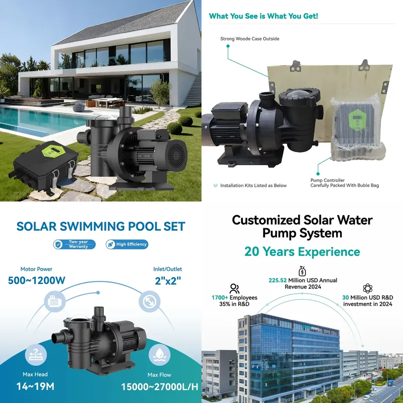 Solar Pool Pump Kit - Veichi Fabrikant levert 2 inch 500W