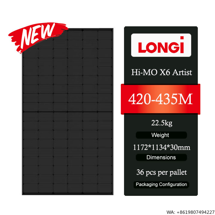 Longi Panel Lr5 - Longi Hi-MO X6 Artist LR5-54HTDB 420-435M