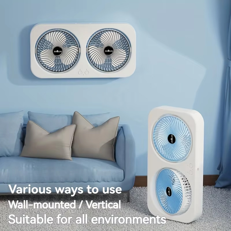 Mini Wind Turbine Vertical - Verticale draagbare desktopventilator met dubbele handgreep