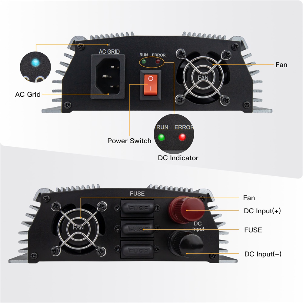 1000-1400W Grid Tie Micro-zonn - Grid Tie Micro Inverter recensie en prijs
