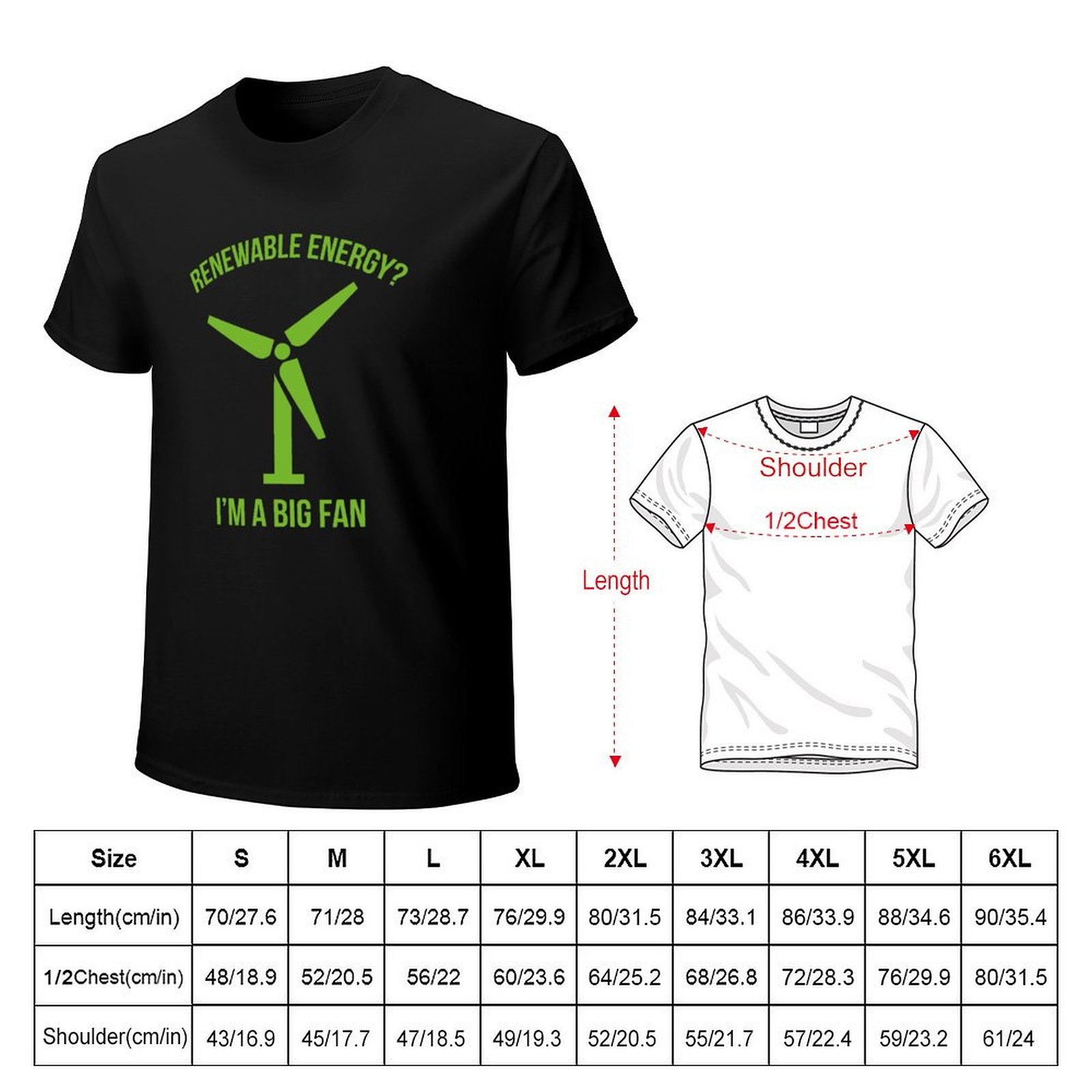 T-shirt voor duurzame energie, - Renewable Energy Work recensie en prijs